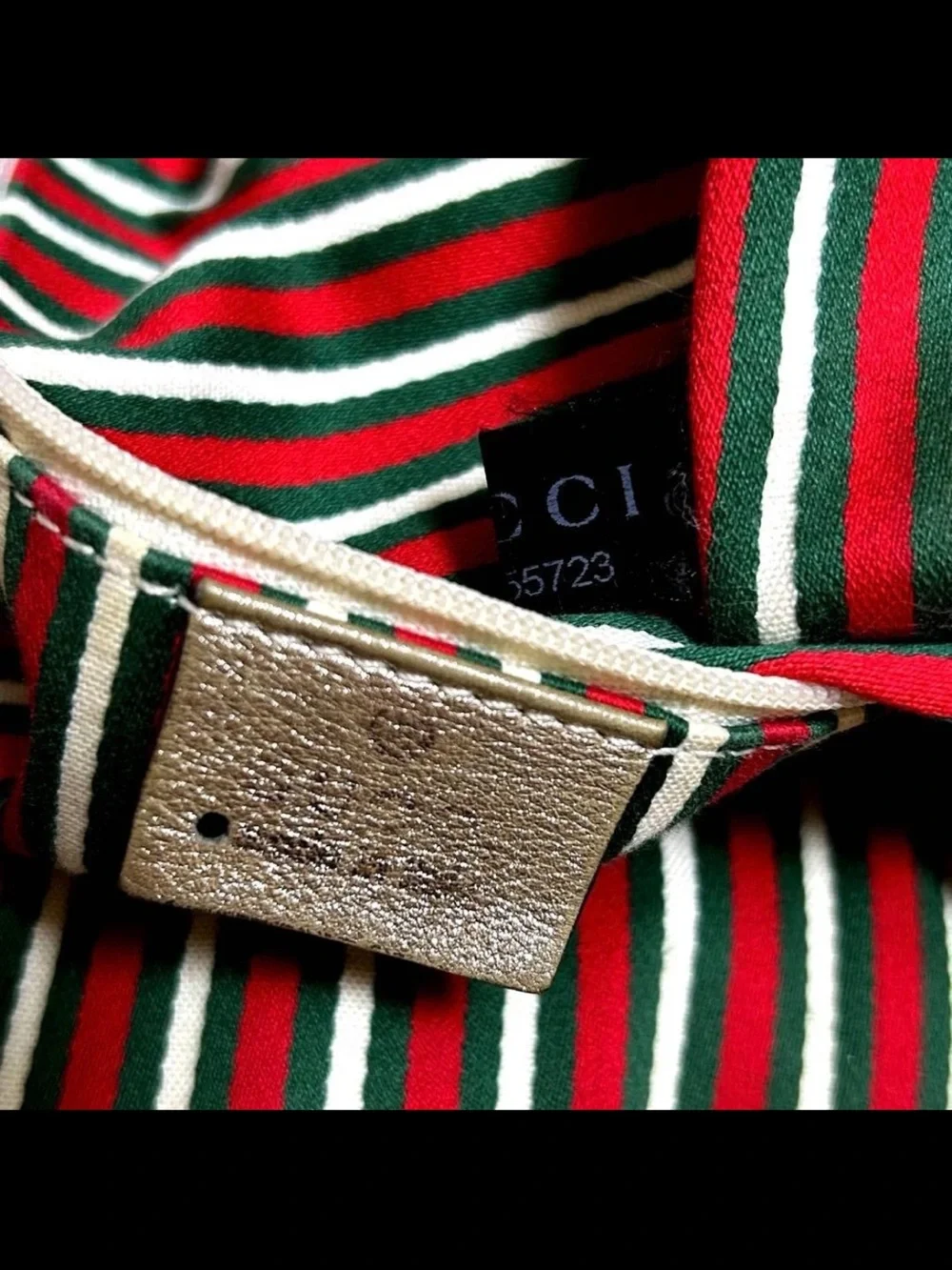 Gucci Tan Monogram Shoulder Bag with Gold-Tone Hardware